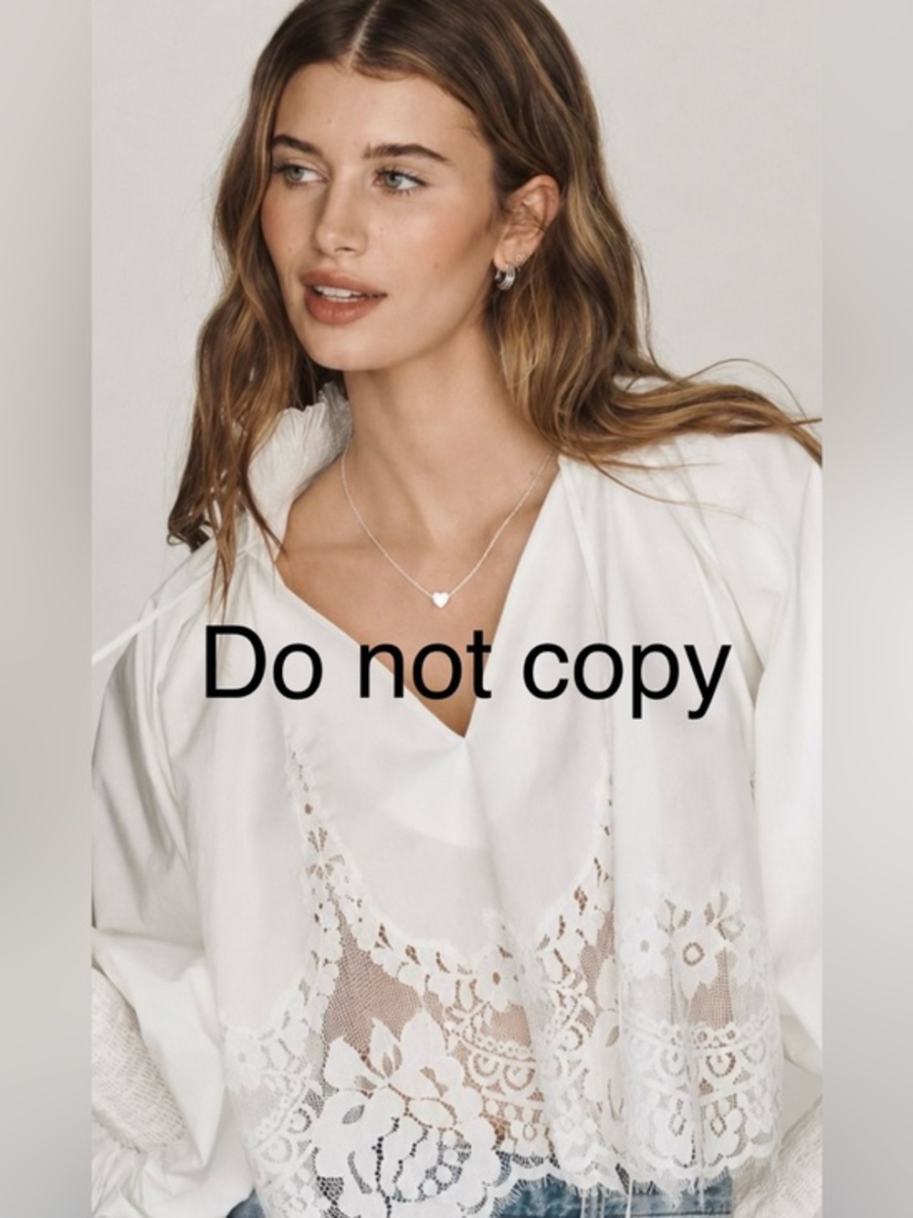 Anthropologie silver chain Heart Necklace Silver NWT